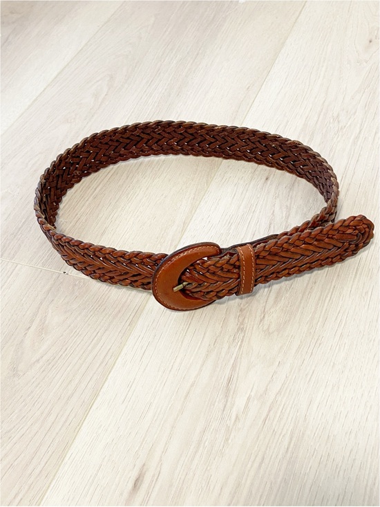 Nordstrom Accessories - Vintage Nordstrom woven braided leather belt brown made in italy